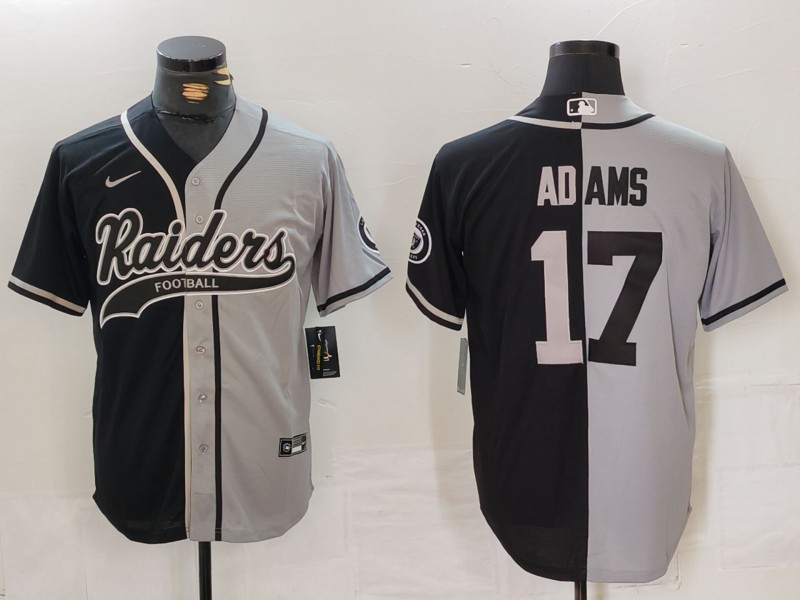 Men's Las Vegas Raiders Davante Adams #17 Black/Gray Jersey